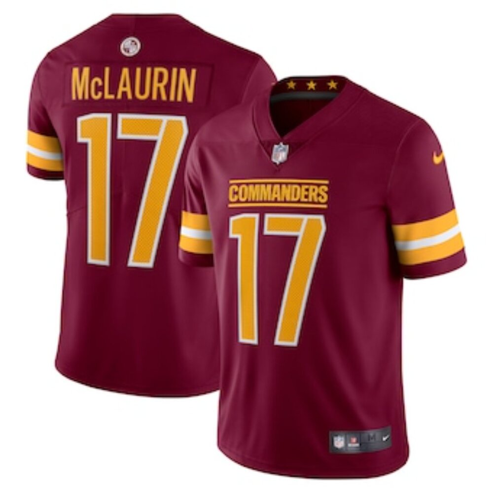 17 Terry McLaurin Burgundy Stitched Jersey